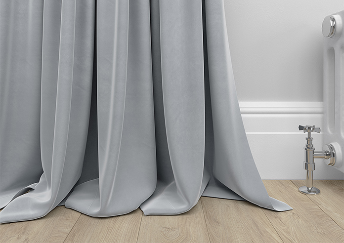Luxe Velvet (Blackout) Eyelet, Silver Grey - Ready Made Curtains - Image 7